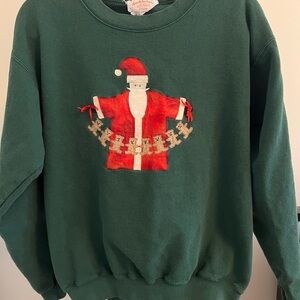 Vintage Santa hand stitched design Sweater